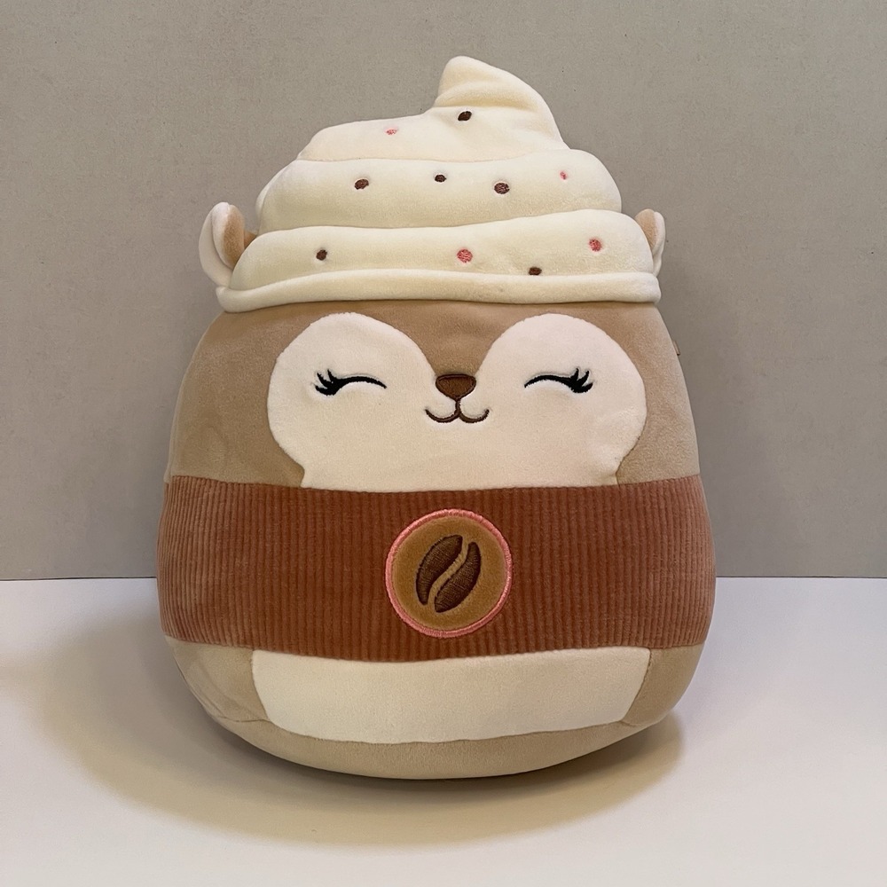 Squishmallow Reza the‎ latte coffee squirrel plush 9"